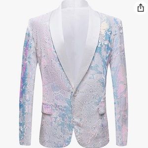 Luxury Paisley Jacquard Floral Blazer